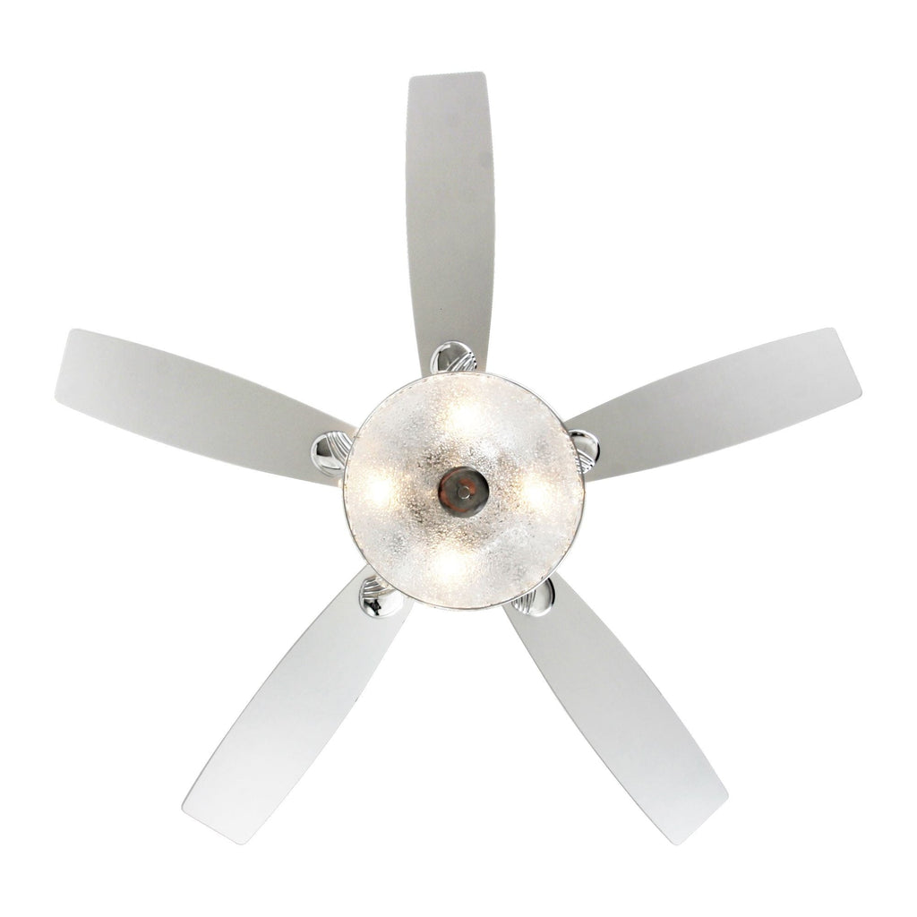 52 Ventilatore da soffitto in cristallo moderno a 4 luci con telecomando