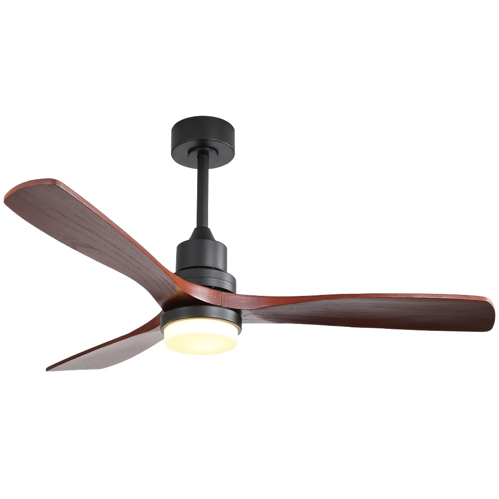 Ventilatore da soffitto in legno per interni Sofucor 52 con telecomando, luce integrata opzionale