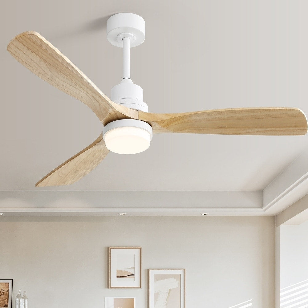 Ventilatore da soffitto in legno per interni Sofucor 52 con telecomando, luce integrata opzionale