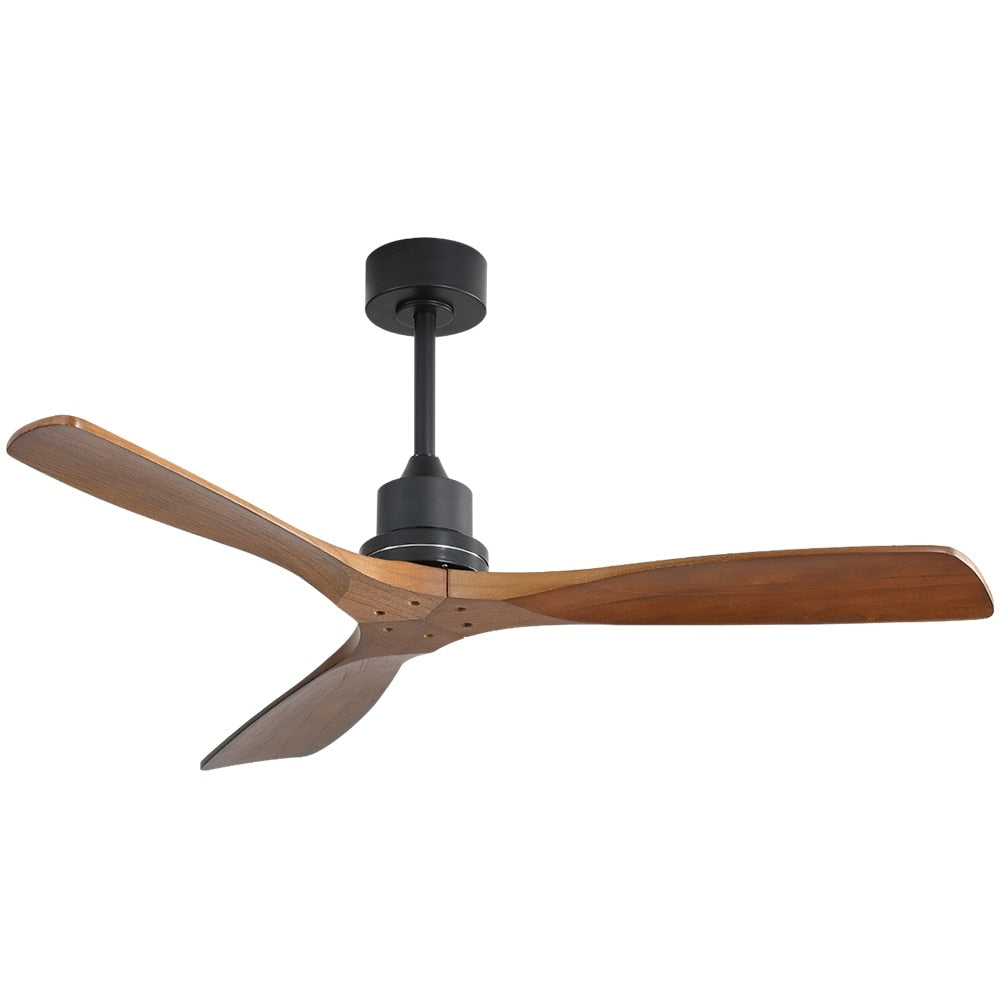 Ventilatore da soffitto in legno per interni Sofucor 52 con telecomando, luce integrata opzionale