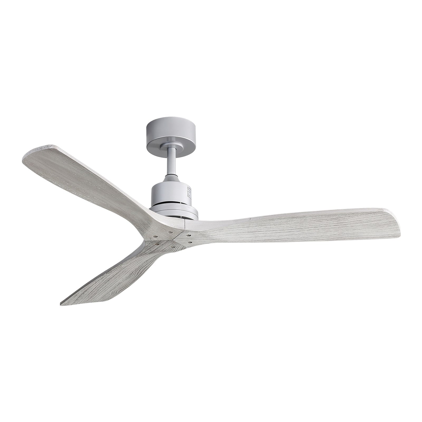 Ventilatore da soffitto moderno in legno massello/ABS da 52 pollici con telecomando (senza luce), 6 velocità del vento, flusso d'aria reversibile