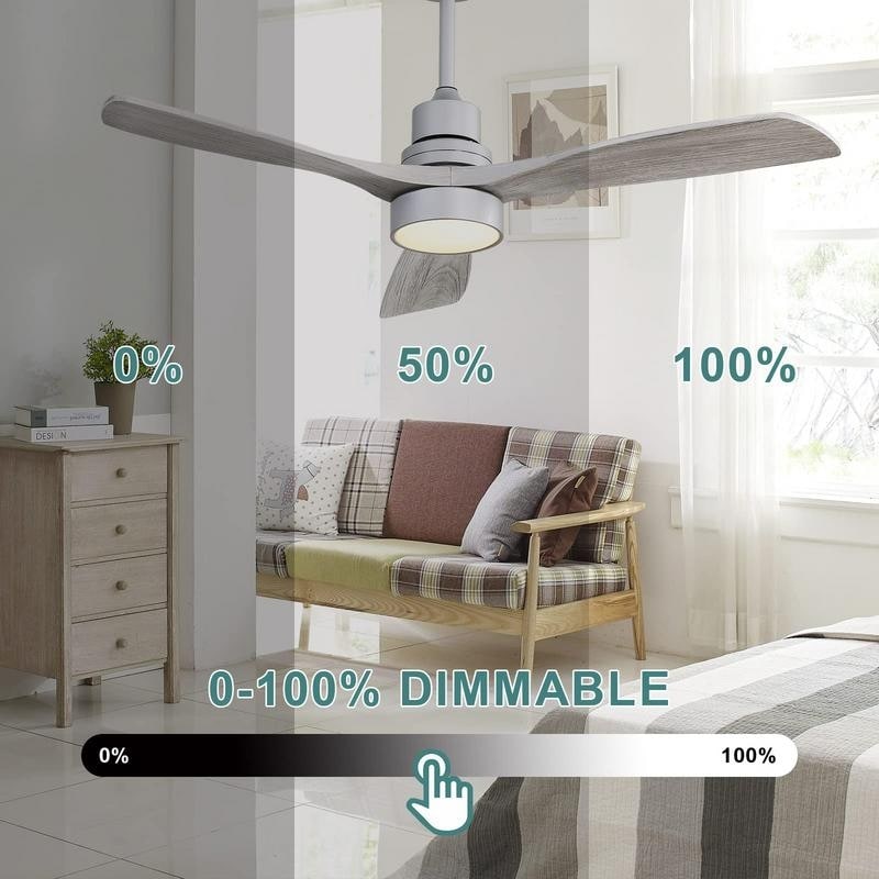 Ventilatore da soffitto in legno per interni Sofucor 52 con telecomando, luce integrata opzionale