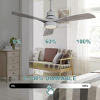 Ventilatore da soffitto in legno per interni Sofucor 52 con telecomando, luce integrata opzionale
