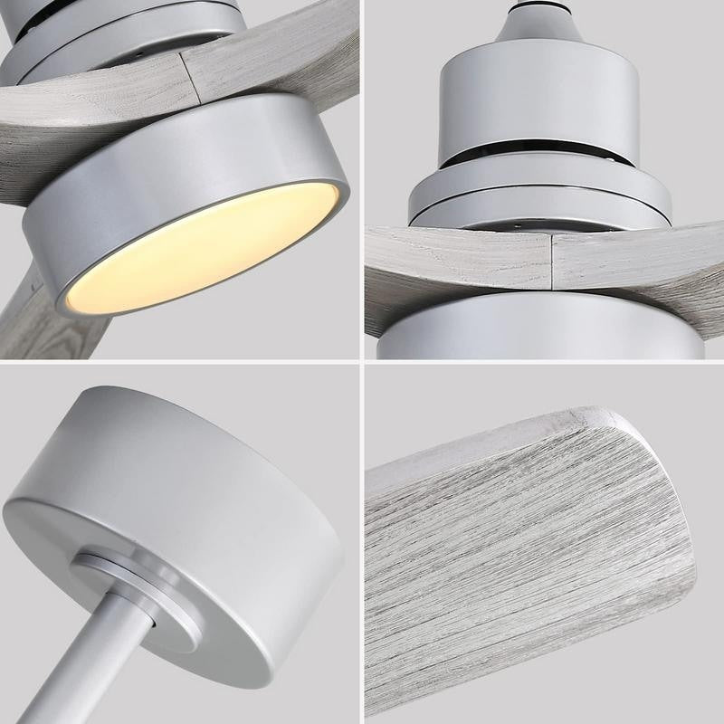 Ventilatore da soffitto in legno per interni Sofucor 52 con telecomando, luce integrata opzionale