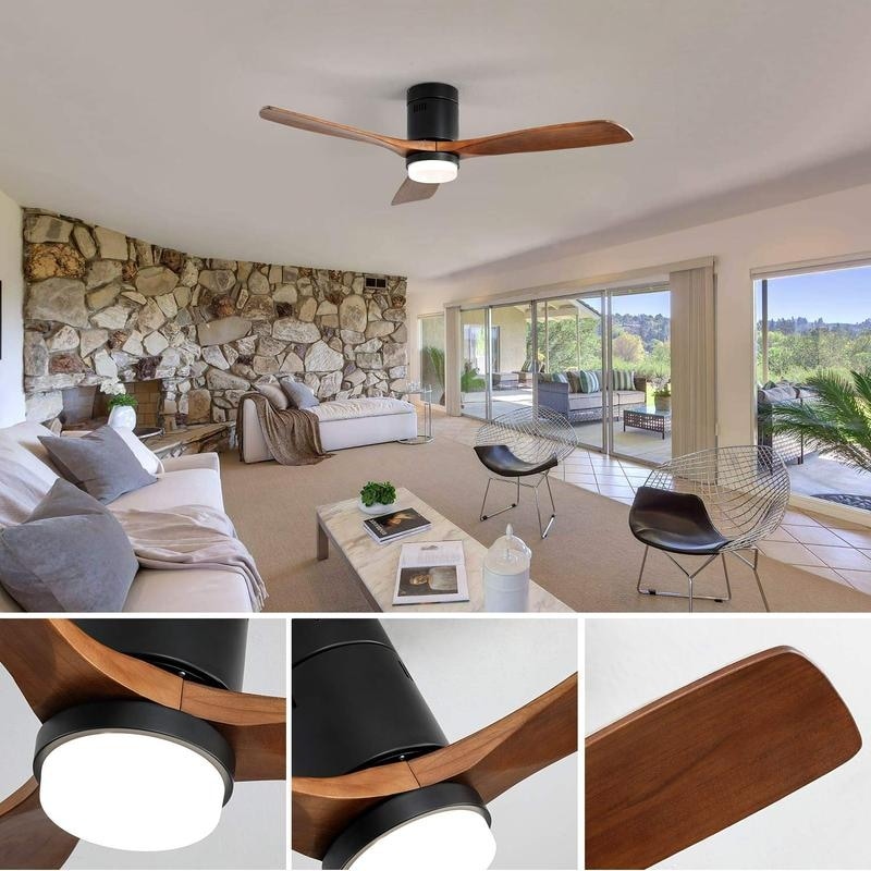 Ventilatore da soffitto a filo Sofucor da 52 pollici con telecomando, motore reversibile, luce integrata opzionale