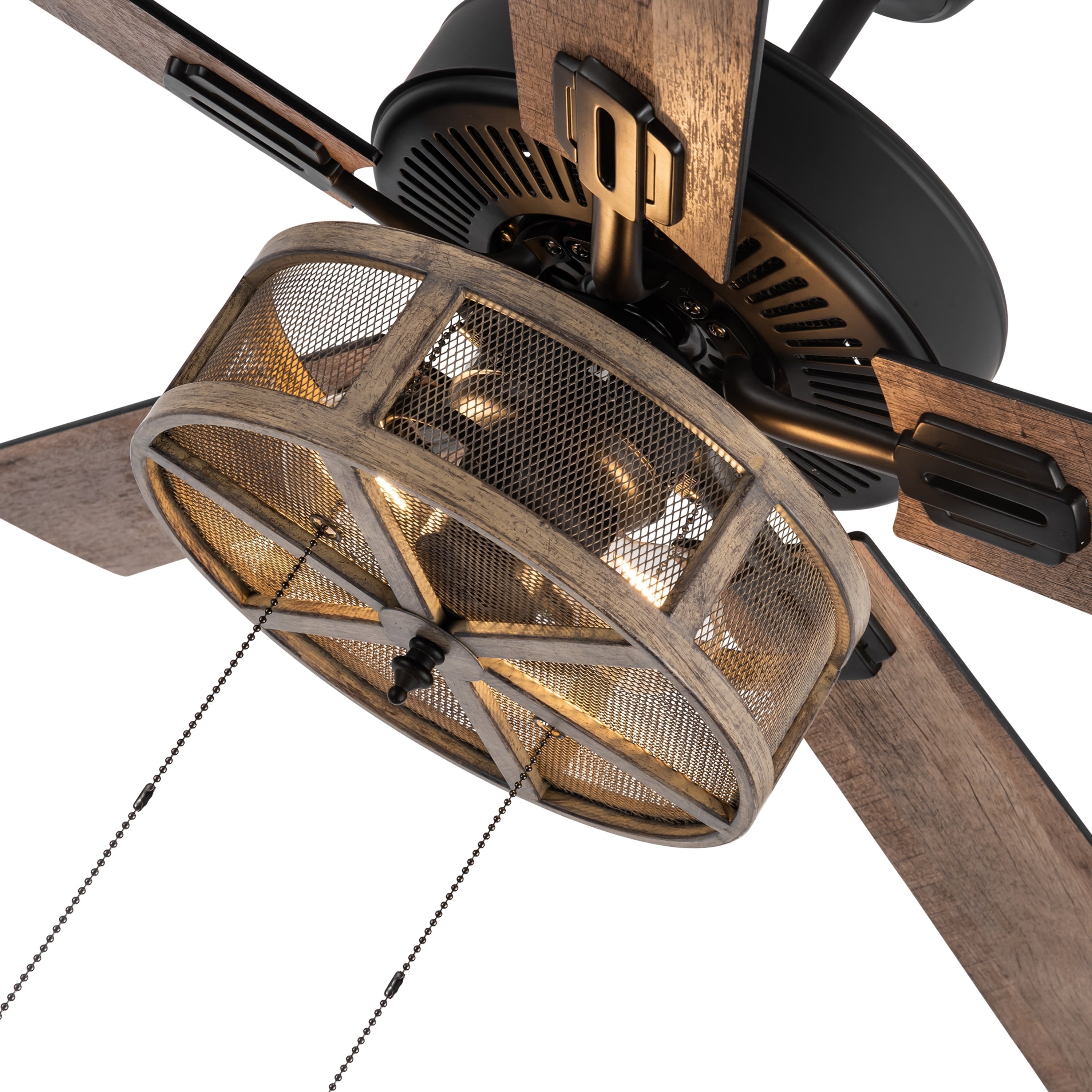 Ventilatore da soffitto a LED da fattoria in metallo spazzolato 52 Carbon Loft
