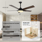 52 ventilatori da soffitto moderni con luci e telecomando, LED dimmerabili