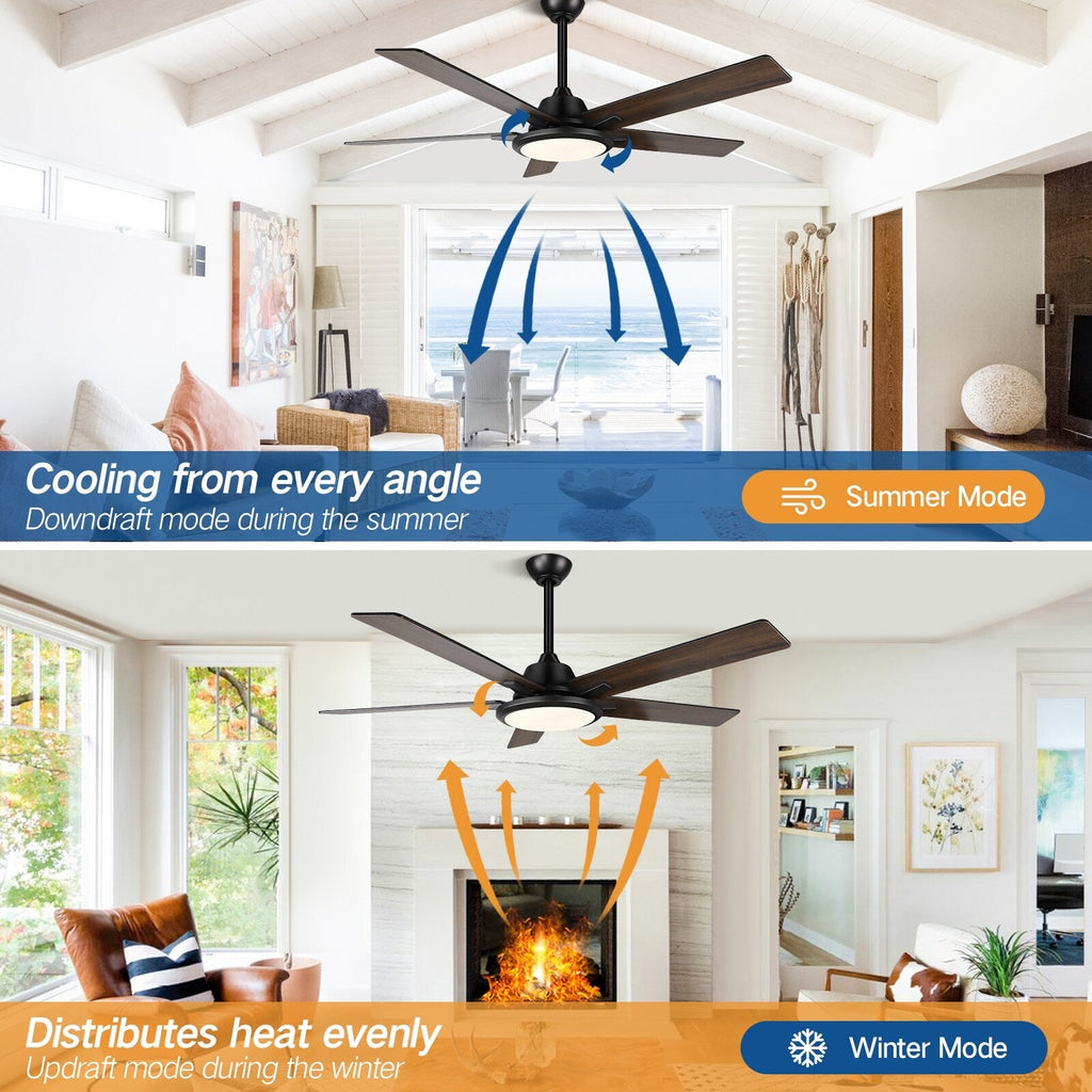 52 ventilatori da soffitto moderni con luci e telecomando, LED dimmerabili