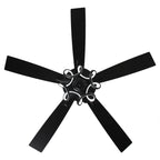 Ventilatore da soffitto moderno a LED dimmerabile da interno cromato/nero da 52 pollici con luce e telecomando