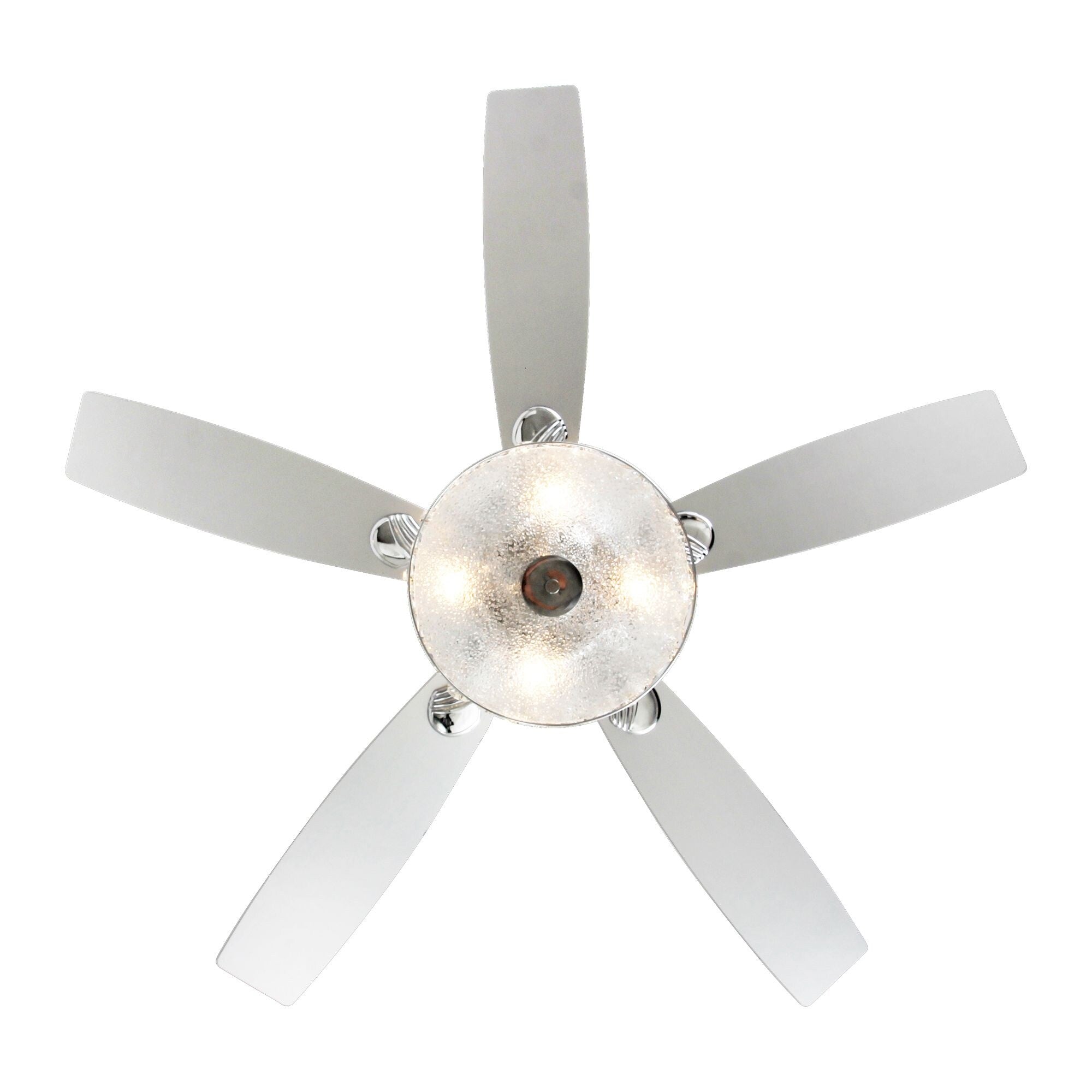 52 Ventilatore da soffitto in cristallo moderno a 4 luci con telecomando