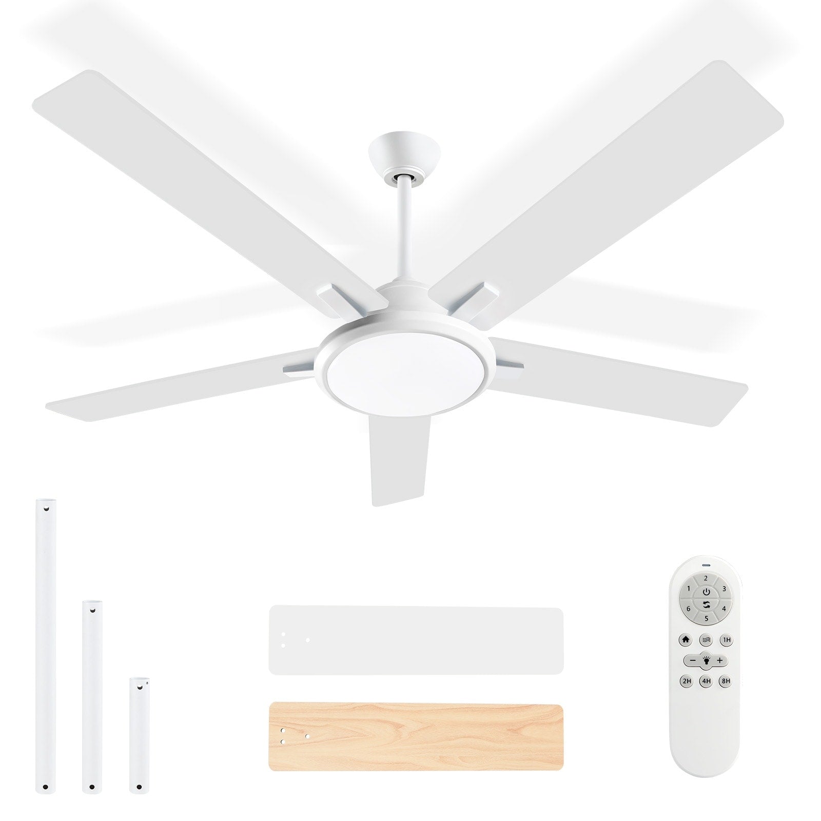 52 ventilatori da soffitto moderni con luci e telecomando, LED dimmerabili