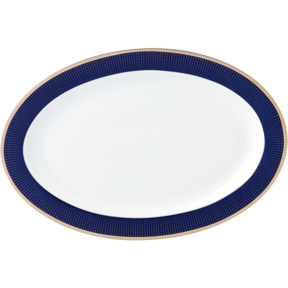 Set di stoviglie in porcellana Bone China da 57 pezzi - Mezzanotte - Oro