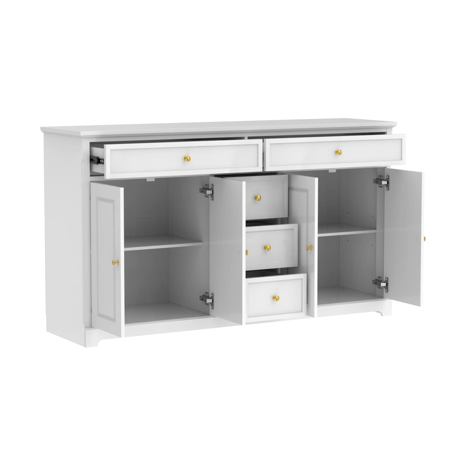 Credenza da 59,1'', bianca, moderna, contemporanea, laccata