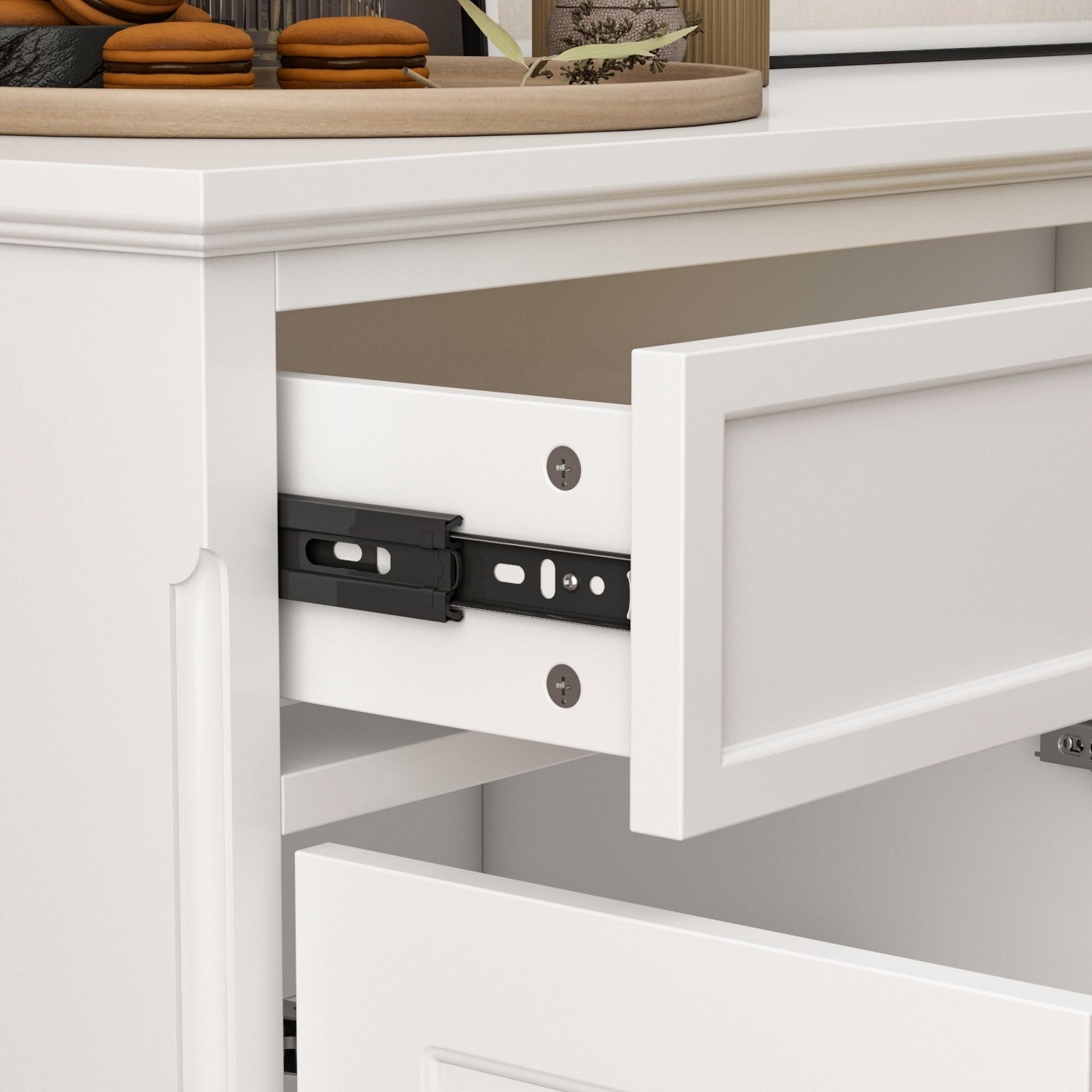 Credenza da 59,1'', bianca, moderna, contemporanea, laccata