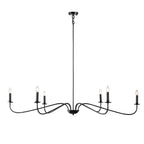 Lampadario minimalista da 64 pollici con 6 luci in nero opaco/oro/cromo - N/D
