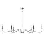 Lampadario minimalista da 64 pollici con 6 luci in nero opaco/oro/cromo - N/D
