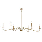 Lampadario minimalista francese classico a 6 luci con illuminazione a candela