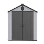 Capannone per attrezzi da esterno in resina resistente alle intemperie, 6 piedi x 4 piedi/6 piedi x 8 piedi/8 piedi x 6 piedi/8 piedi x 10 piedi, con pavimento, Spire Tool Shed