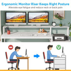 Scrivania per computer da 63 pollici con supporto per monitor, scrivanie ergonomiche per ufficio domestico con cassetti e schedario