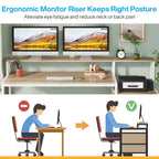 Scrivania per computer da 63 pollici con supporto per monitor, scrivanie ergonomiche per ufficio domestico con cassetti e schedario