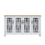 Credenza da cucina in legno in stile vintage da 63 pollici - Larghezza 63 pollici