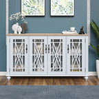 Credenza da cucina in legno in stile vintage da 63 pollici - Larghezza 63 pollici