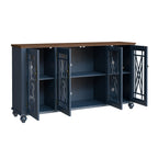 Credenza da cucina in legno in stile vintage da 63 pollici - Larghezza 63 pollici