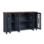 Credenza da cucina in legno in stile vintage da 63 pollici - Larghezza 63 pollici