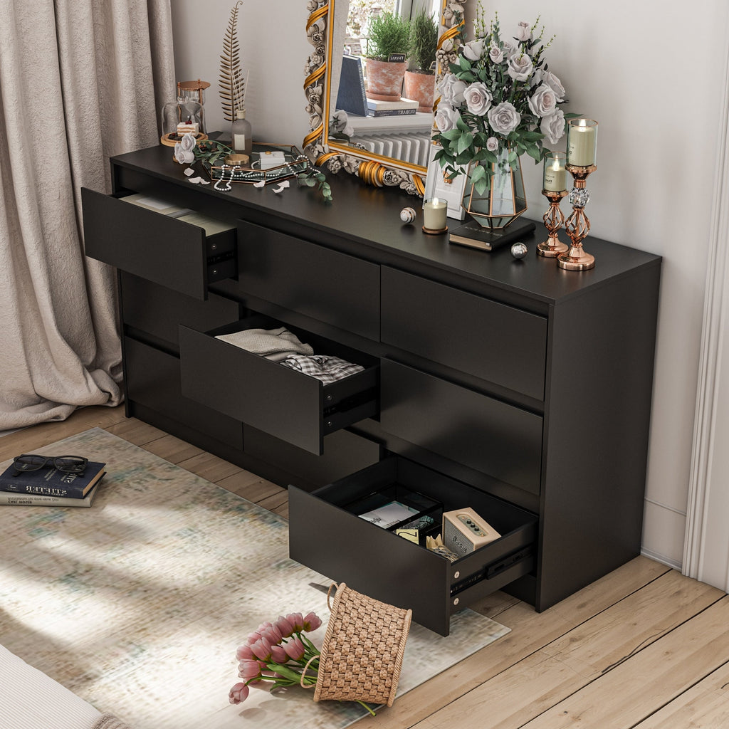 Cassettiera con 9 cassetti da 63 W, cassettiera decorativa per soggiorno, camera da letto