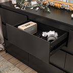 Cassettiera con 9 cassetti da 63 W, cassettiera decorativa per soggiorno, camera da letto