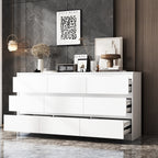 Cassettiera con 9 cassetti da 63 W, cassettiera decorativa per soggiorno, camera da letto