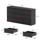 Cassettiera con 9 cassetti da 63 W, cassettiera decorativa per soggiorno, camera da letto