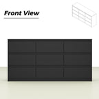Cassettiera con 9 cassetti da 63 W, cassettiera decorativa per soggiorno, camera da letto