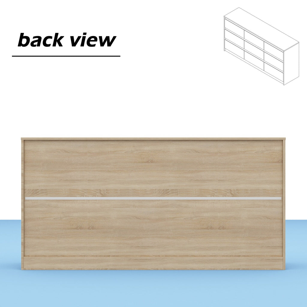 Cassettiera con 9 cassetti da 63 W, cassettiera decorativa per soggiorno, camera da letto