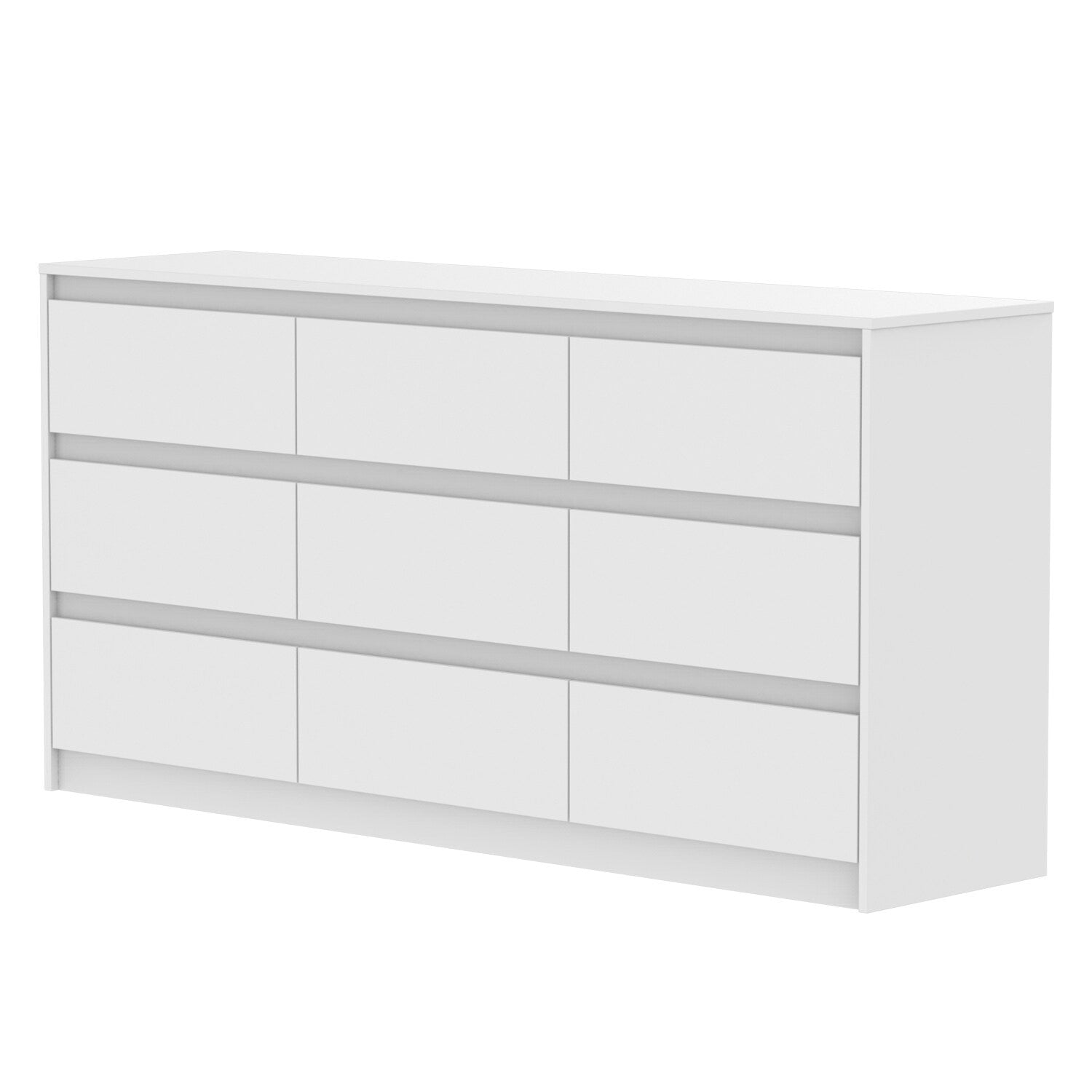 Cassettiera con 9 cassetti da 63 W, cassettiera decorativa per soggiorno, camera da letto