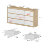 Cassettiera con 9 cassetti da 63 W, cassettiera decorativa per soggiorno, camera da letto