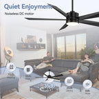 Ventilatore da soffitto a LED Breezary 65/52/42 a 5 pale con kit luci e telecomando
