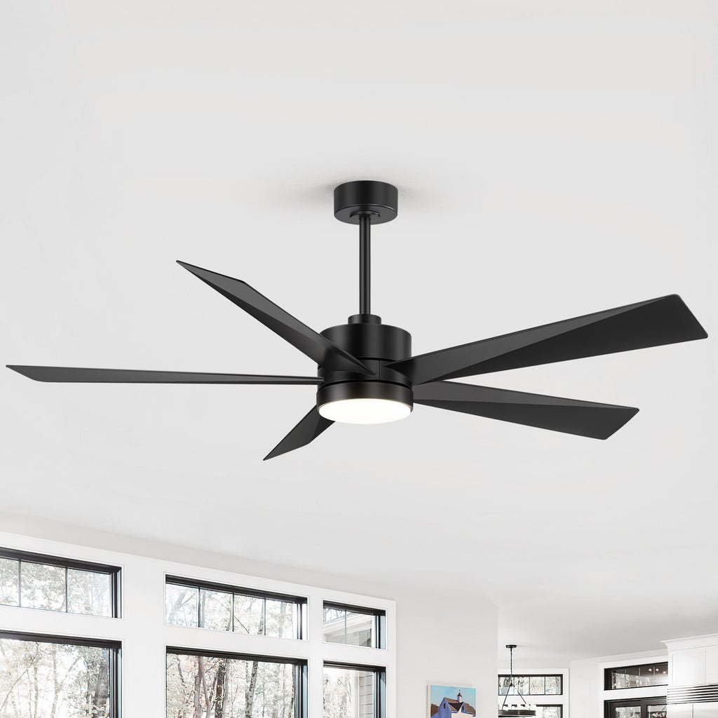 Ventilatore da soffitto a LED Breezary 65/52/42 a 5 pale con kit luci e telecomando