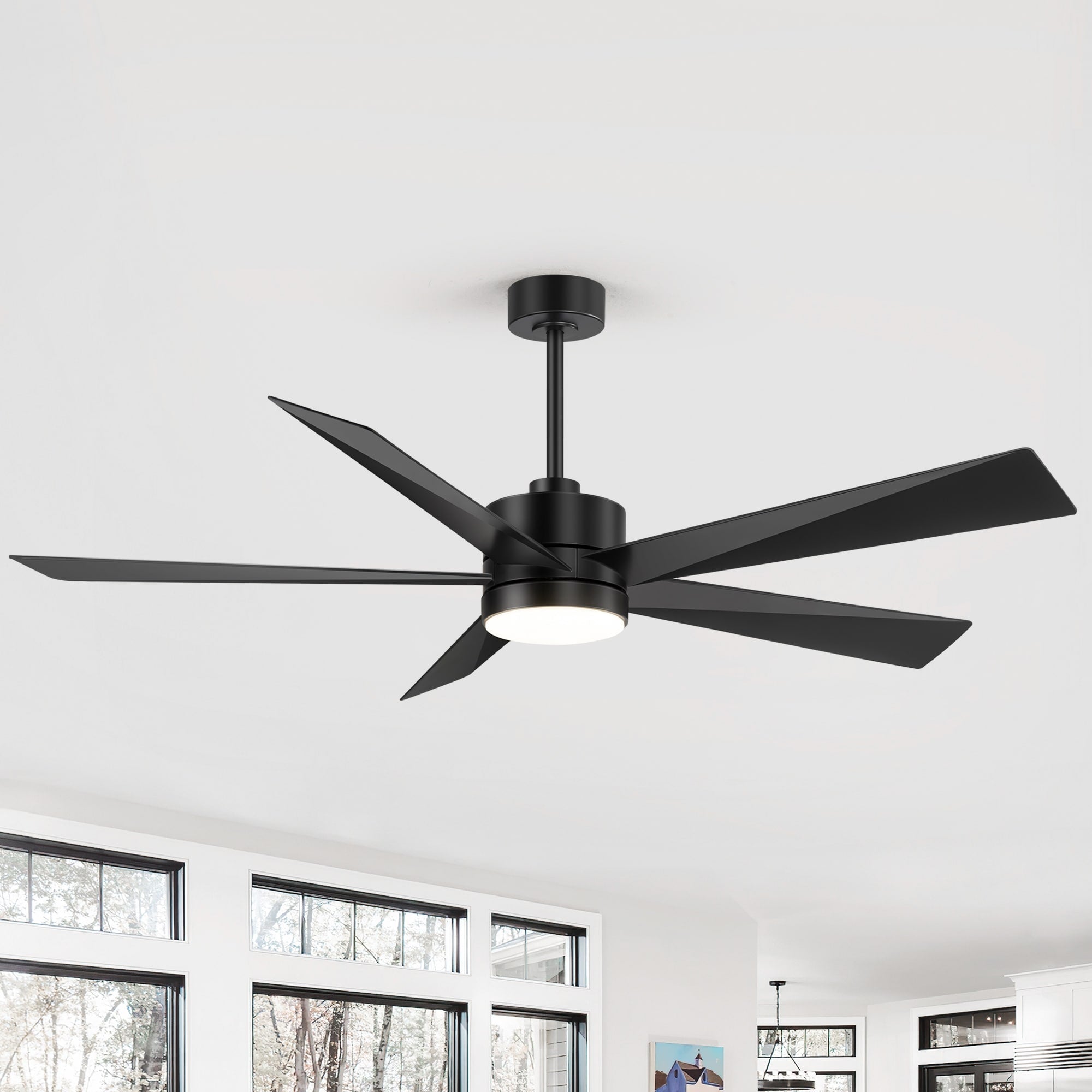 Ventilatore da soffitto a LED Breezary 65/52/42 a 5 pale con kit luci e telecomando