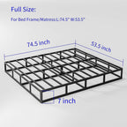 FSCHOS Rete a molle in metallo da 7 pollici, base per materasso Basics, senza gambe
