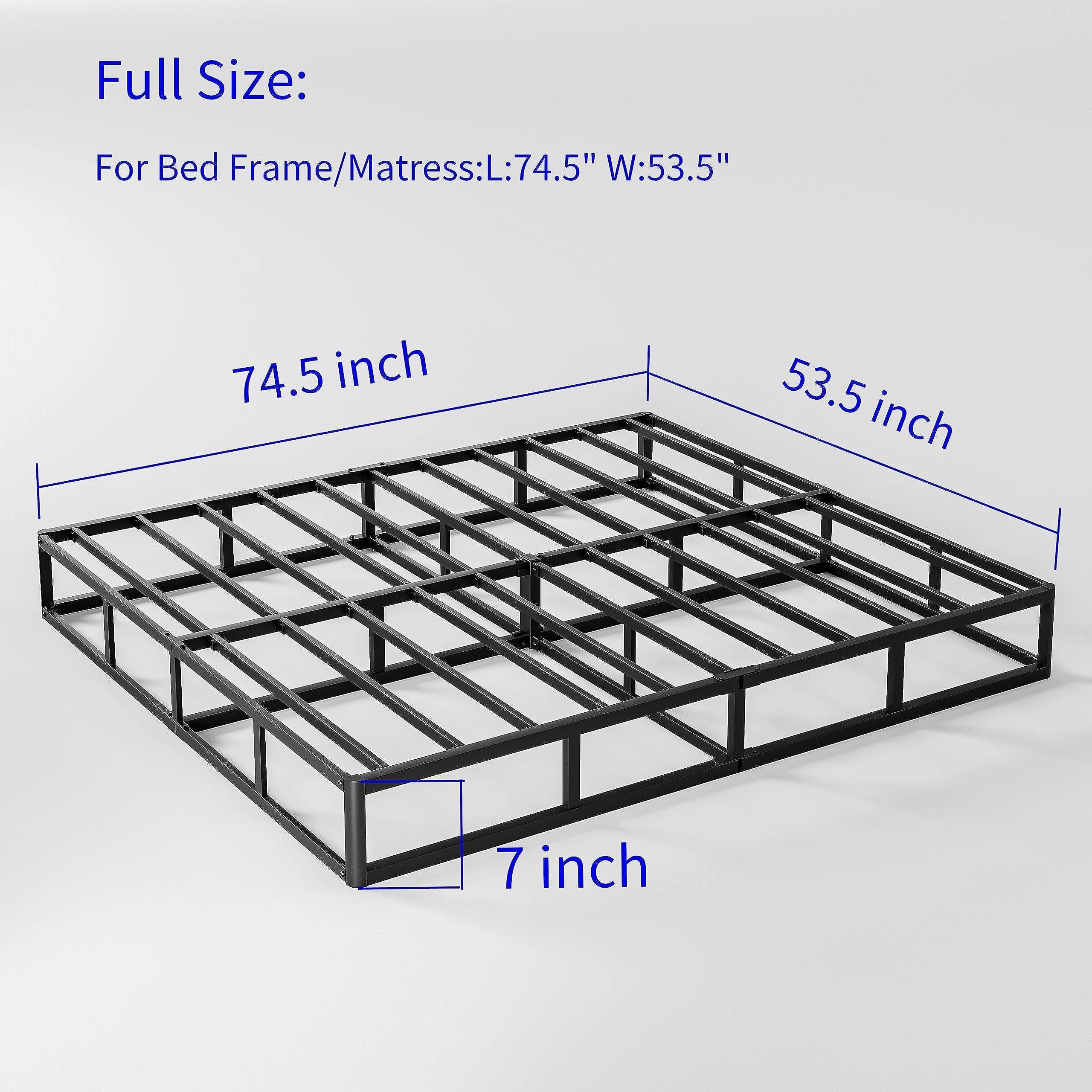 FSCHOS Rete a molle in metallo da 7 pollici, base per materasso Basics, senza gambe