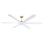 Ventilatore da soffitto DC grande a 6 pale in legno galleggiante da 72 pollici con luce e telecomando