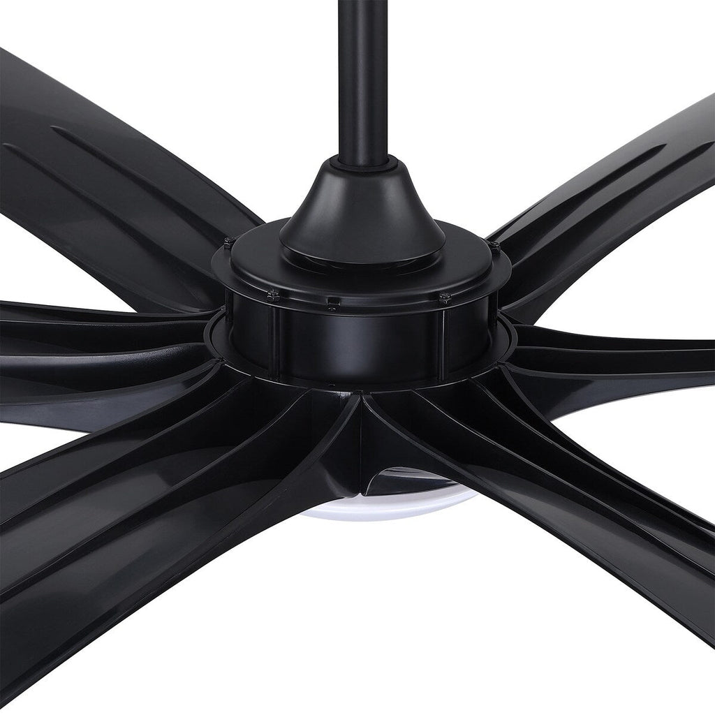 Ventilatore da soffitto DC grande a 6 pale in legno galleggiante da 72 pollici con luce e telecomando