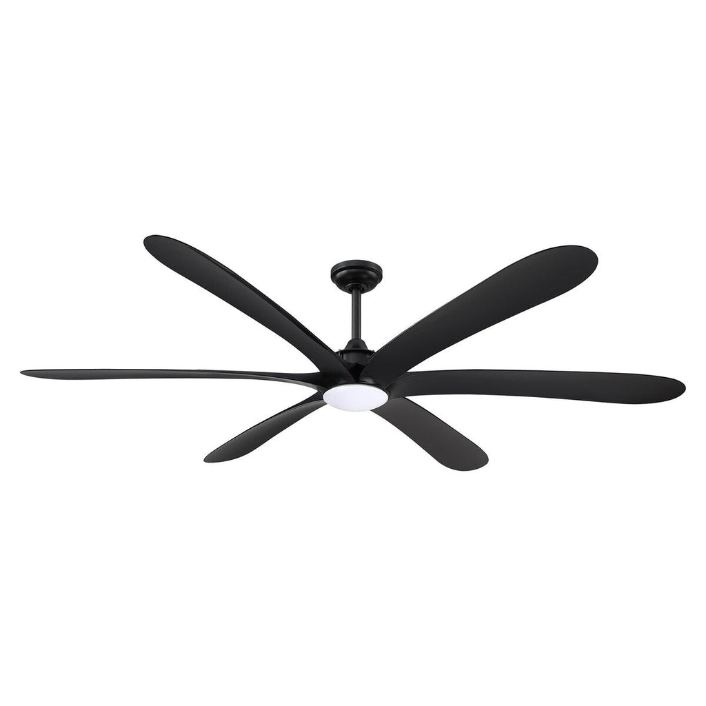 Ventilatore da soffitto DC grande a 6 pale in legno galleggiante da 72 pollici con luce e telecomando