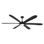 Ventilatore da soffitto DC grande a 6 pale in legno galleggiante da 72 pollici con luce e telecomando