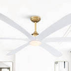 Ventilatore da soffitto DC grande a 6 pale in legno galleggiante da 72 pollici con luce e telecomando
