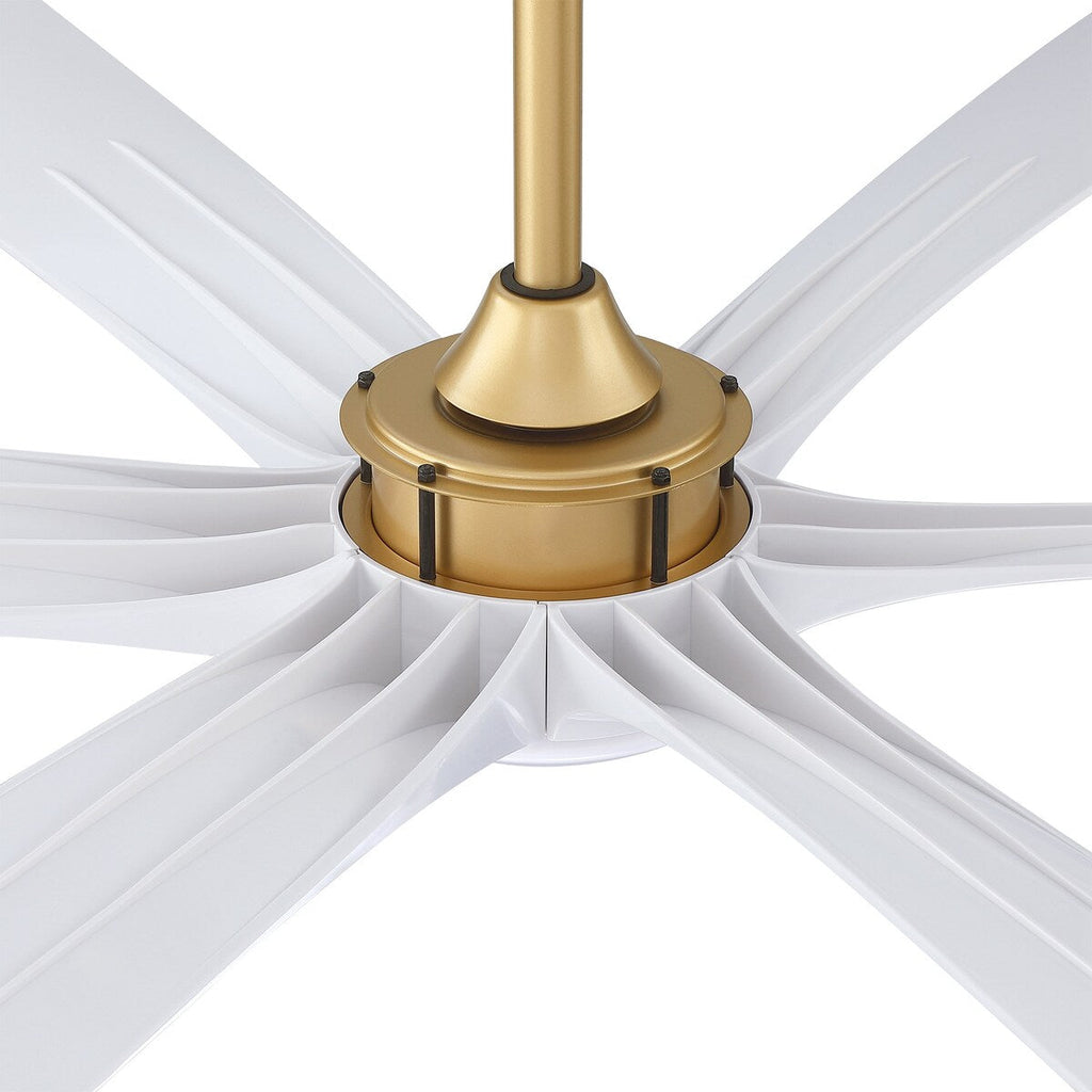 Ventilatore da soffitto DC grande a 6 pale in legno galleggiante da 72 pollici con luce e telecomando