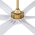 Ventilatore da soffitto DC grande a 6 pale in legno galleggiante da 72 pollici con luce e telecomando
