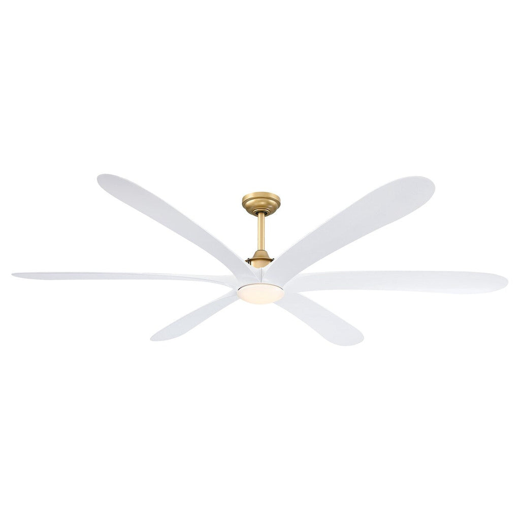 Ventilatore da soffitto DC grande a 6 pale in legno galleggiante da 72 pollici con luce e telecomando