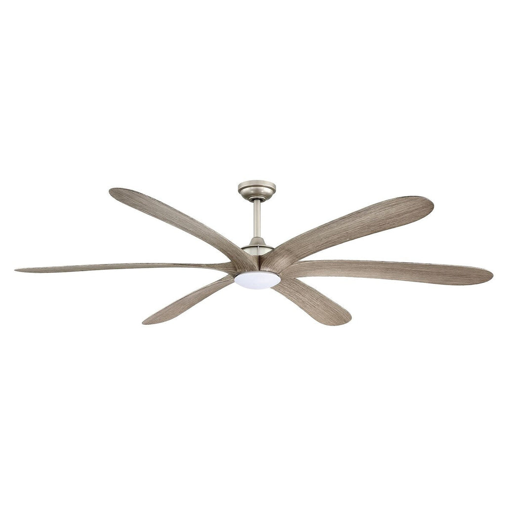 Ventilatore da soffitto DC grande a 6 pale in legno galleggiante da 72 pollici con luce e telecomando